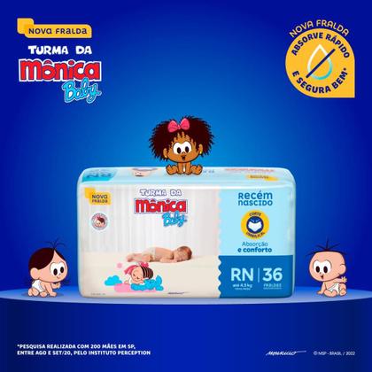 Imagem de Fralda Turma da Mônica Baby Jumbo P com 30un