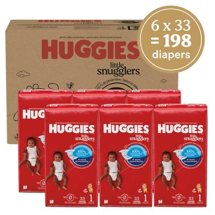 Imagem de Fraldas HUGGIES Little Snugglers tamanho 1 (4-6 kg), 198 unidades