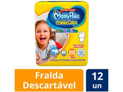 Imagem de Fraldas MamyPoko Dia & Noite Calça - Tam. XXG 15 a 25kg 12 Unidades