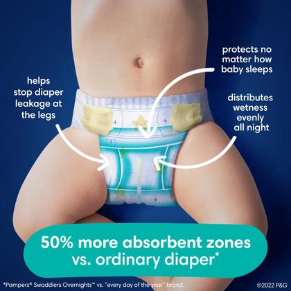 Imagem de Fraldas Pampers Swaddlers Overnights Tamanho G (66 unidades) - Bebê