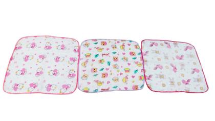 Imagem de Fraldinha De Boca Estampada Luxo 33x33 Com Crochê Kit C/ 10
