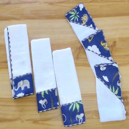 Imagem de Fraldinhas de Boca e Ombro Bebê Kit Combo Enxoval de Maternidade com 6 Unidades