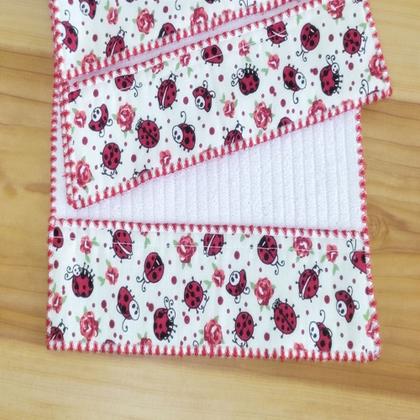 Imagem de Fraldinhas de Boca e Ombro Bebê Kit Combo Enxoval de Maternidade com 6 Unidades