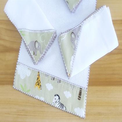 Imagem de Fraldinhas de Boca e Ombro Bebê Kit Combo Enxoval de Maternidade com 6 Unidades