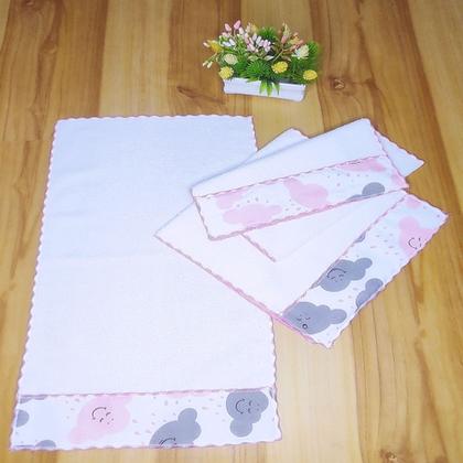 Imagem de Fraldinhas de Boca e Ombro Bebê Kit Combo Enxoval de Maternidade com 6 Unidades