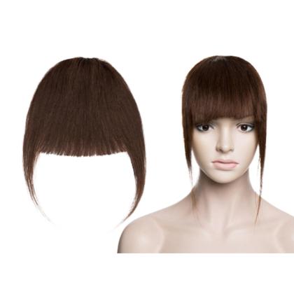 Imagem de Franja Aplique Tic Tac CABELO HUMANO Natural - Castanho