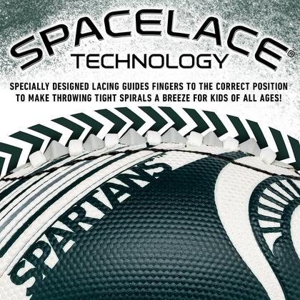Imagem de Franklin Sports Michigan State Football - Mini Futebol Juvenil - Futebol de 8,5" - SPACELACE Easy Grip Texture- Perfeito para crianças!