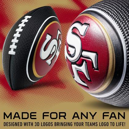 Imagem de Franklin Sports NFL San Francisco 49ers Football - Kids Foam Football - Soft Football - Mini Size - Perfeito para o Dia do Jogo - Logotipos 3D de 8,5"!