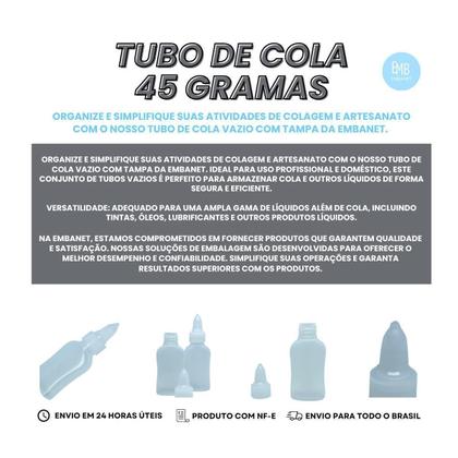 Imagem de Frasco 45G Vio Tubo De Cola Liquida Escolar Com Tampa 25Un