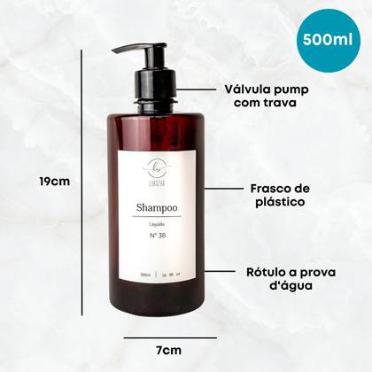 Imagem de Frasco Ambar Organizador Minimalista Decorativo Refil 500ml