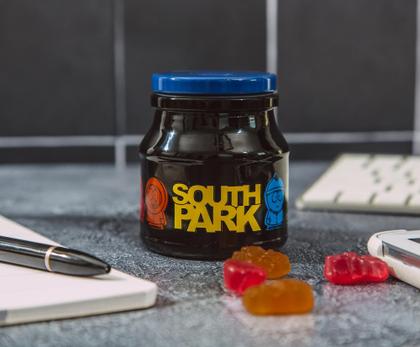 Imagem de Frasco de armazenamento de vidro Silver Buffalo South Park Characters 150mL