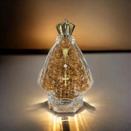 Imagem de Frasco de Vidro 150ml Nossa Senhora Cristal com Tampa Coroa