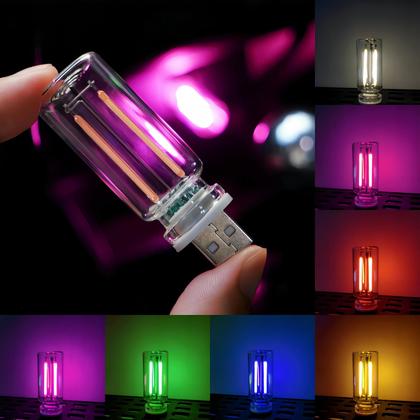 Imagem de Frasco de vidro LED de cerâmica USB Nightlight Touch Control azul