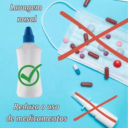 Imagem de Frasco Lavador Nasal Lavagem Higienização Nariz 250ml C/(12)