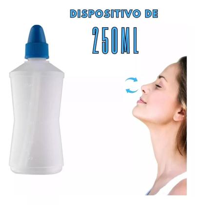 Imagem de Frasco Lavador Nasal Lavagem Higienização Nariz 250ml C/(12)