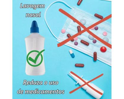 Imagem de Frasco Limpador Nariz Lavador Para Lavagem Nasal 250ml Kit C/2