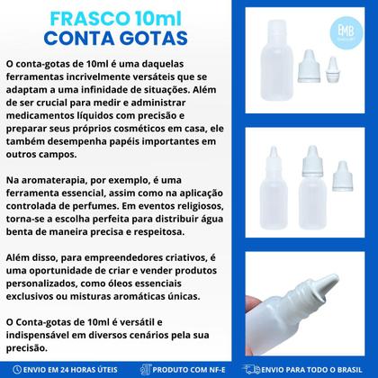 Imagem de Frasco Plástico 10ml Conta Gotas Tampa Com Lacre Premium 5und