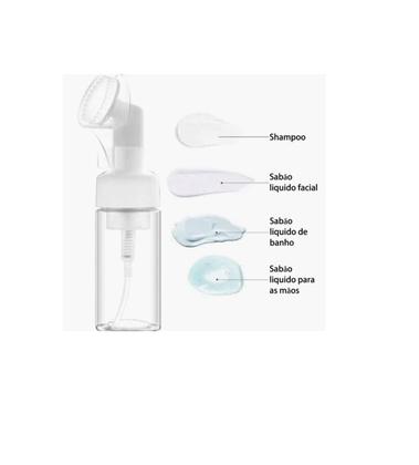 Imagem de Frasco Transparente Skin Care Escova De Silicone- Kit 3Un