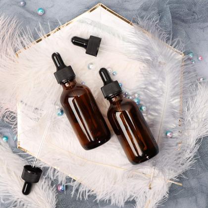 Imagem de Frascos de vidro âmbar de 30 ml com conta-gotas para óleos essenciais, pacote com 24