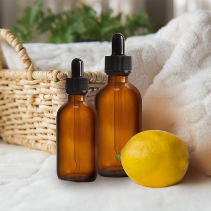 Imagem de Frascos de vidro âmbar de 30 ml com conta-gotas para óleos essenciais, pacote com 24