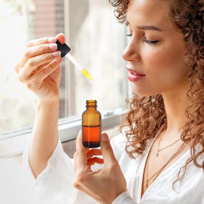 Imagem de Frascos de vidro Comrzor 30mL âmbar com conta-gotas, pacote com 48