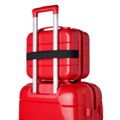 Imagem de Frasqueira em Polipropileno Resistente Divisória Interna  Bolsos Organizadores Alça de Mãos Elástico