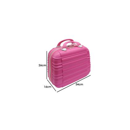 Imagem de Frasqueira Feminina Viagem Maleta Media Necessaire Organizador rígida Abs Chx