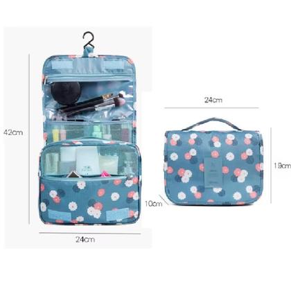 Imagem de Frasqueira necessaire bolsa viagem cabide organizador cosmeticos maquiagem maleta gancho