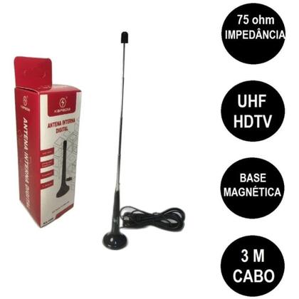 Imagem de Frassatto Antena Digital Tv Interna Amplificada Hdtv 4k Hd Extendida Cabo 3m