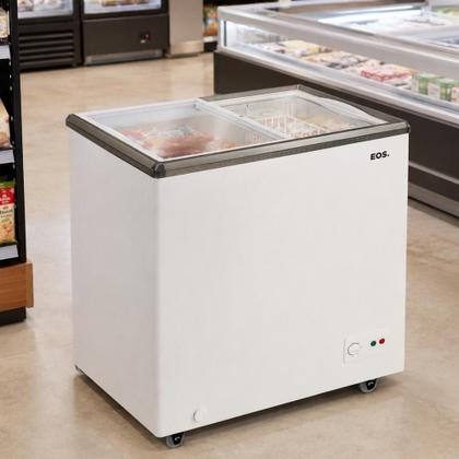 Imagem de Freezer Conservador Expositor Horizontal Dupla Ação Tampa De Vidro Eco Gelo 156L EEH200XX 220V - EOS