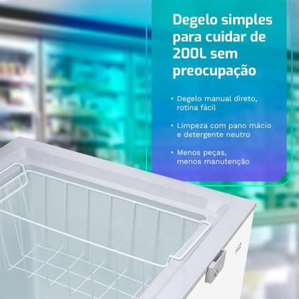 Imagem de Freezer e Conservador Horizontal HQ 200 Litros Branco HQ-200CFX