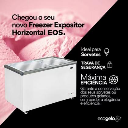 Imagem de Freezer Expositor Horizontal EOS Eco Gelo 320L EEH400XX Branco