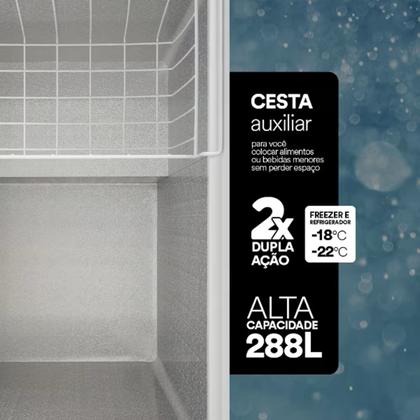 Imagem de Freezer Expositor Horizontal EOS Eco Gelo 320L EEH400XX Branco