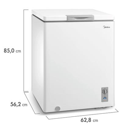 Imagem de Freezer Horizontal 1 Porta 3 em 1 Branco 145L Midea