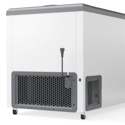 Imagem de Freezer Horizontal 395 Litros 1,37m 2 Tampas de Vidro GHD-400 CZ Cinza Gelopar - Rodízios 0C a +7C e -16C a -20C