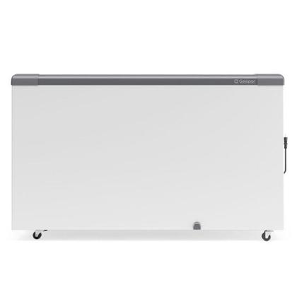 Imagem de Freezer Horizontal 395 Litros 1,37m 2 Tampas de Vidro GHD-400 CZ Cinza Gelopar - Rodízios 0C a +7C e -16C a -20C