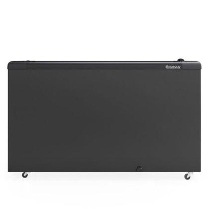 Imagem de Freezer Horizontal 395 Litros 1,37m 2 Tampas de Vidro GHD-400 LB PR All Black Gelopar - Rodízios 0C a +7C e -16C a -20C