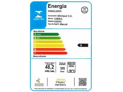 Freezer Horizontal Consul 1 Porta CHA31EB 309L - Freezer