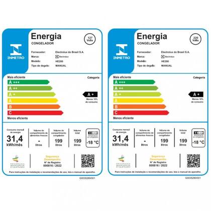 Imagem de Freezer Horizontal Electrolux 1 Porta HE200 199L