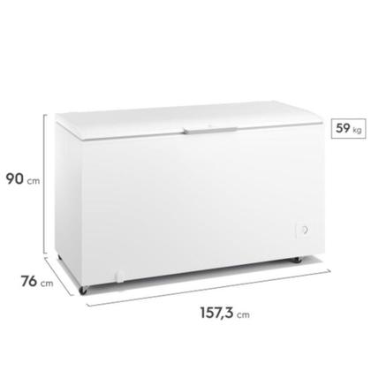 Imagem de Freezer Horizontal Electrolux 513L Tecnologia Iner HI550 Branco 127V