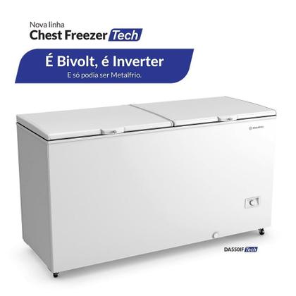 Imagem de Freezer Horizontal Metalfrio 543 Litros DA550IF  Dupla Ação, Tecnologia Inverter, Branco, Bivolt