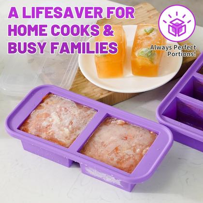 Imagem de Freezer molda o recipiente de sopa de silicone AgigEar de 500 ml com tampas