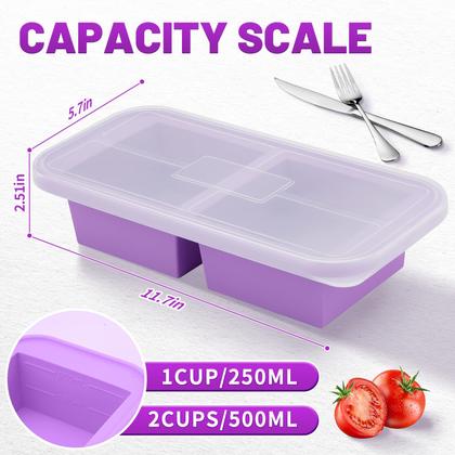 Imagem de Freezer molda o recipiente de sopa de silicone AgigEar de 500 ml com tampas