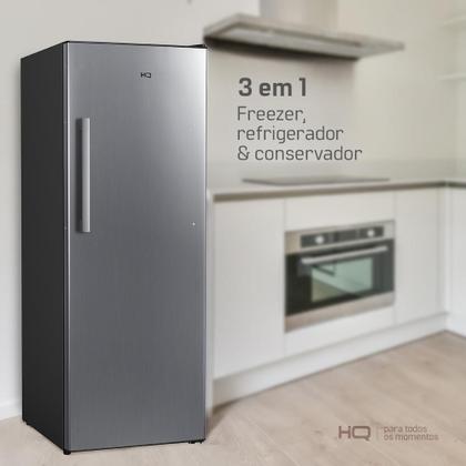 Imagem de Freezer Refrigerador e Conservador Vertical HQ Frost Free 330 Litros Prata HQ-330FV/RFF 220V