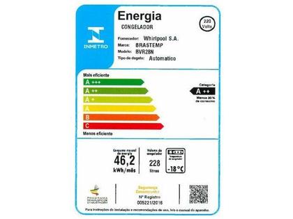 Imagem de Freezer Vertical Brastemp 228 Litros BVR28NKBNA 220V