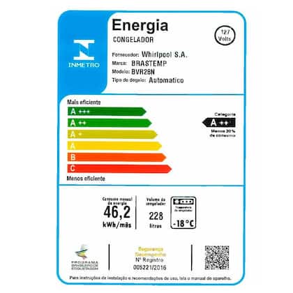 Imagem de Freezer Vertical Brastemp Flex Frost Free 228 Litros - BVR28NB