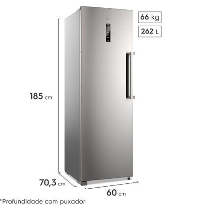 Imagem de Freezer Vertical Electrolux Experience de 262 Litros Frost Free Cinza - FTI4S
