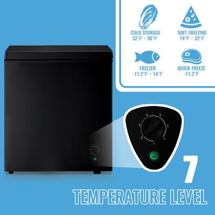 Imagem de Freezer WANAI Mini Baú Preto 127 L (4,5 pés cúbicos)