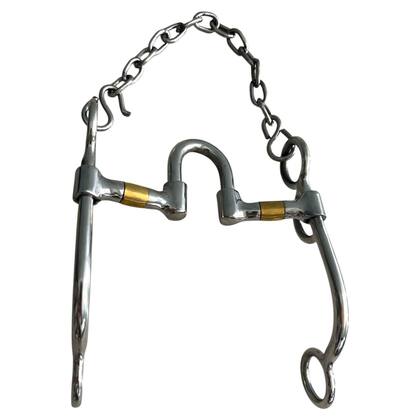 Imagem de Freio Articulado Inox com Salivador em Bronze Bocal Baixo