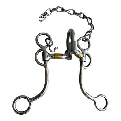 Imagem de Freio Articulado Inox com Salivador em Bronze Bocal Baixo